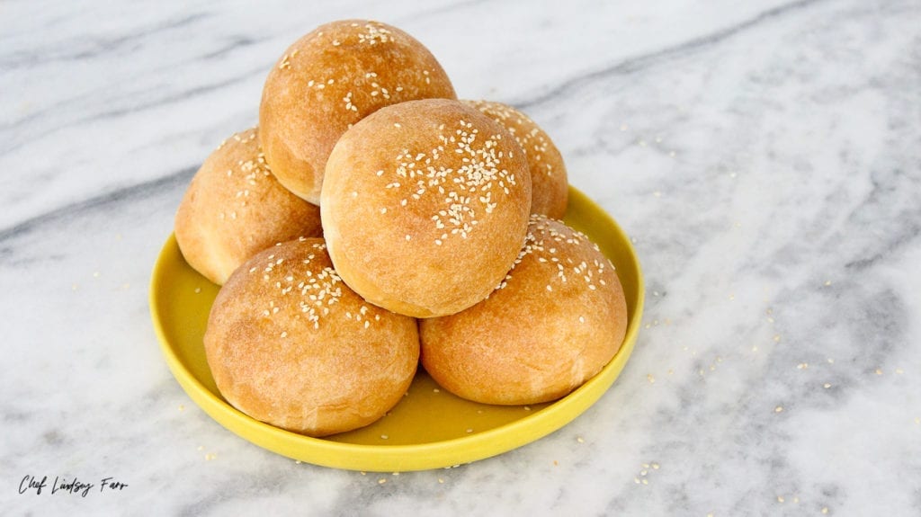 These homemade brioche hamburger buns are soft and buttery! They are the perfect bun for any hamburger or sandwich and easier to make than you think!  