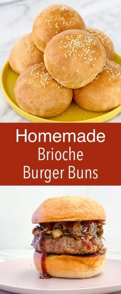 These homemade brioche hamburger buns are soft and buttery! They are the perfect bun for any hamburger or sandwich and easier to make than you think!  